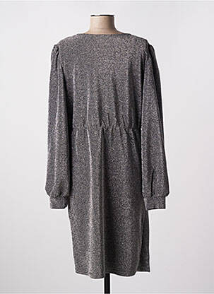 Robe mi-longue manches longues manches longues gris B.YOUNG femme