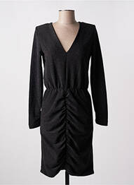 Robe mi-longue manches longues manches longues noir B.YOUNG femme