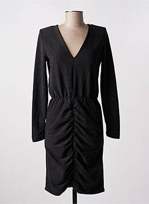 Robe mi-longue manches longues manches longues noir B.YOUNG femme