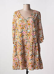 Robe courte manches 3/4 manches 3/4 marron LOLA ESPELETA femme