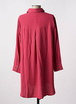 Robe courte coupe fluide manches longues rouge GRACE & MILA femme