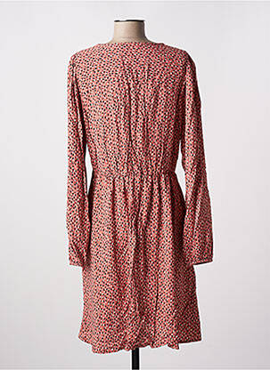 Robe mi-longue imprimé fantaisie manches longues rose B.YOUNG femme