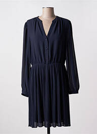 Robe mi-longue manches longues manches longues bleu RUE MAZARINE femme