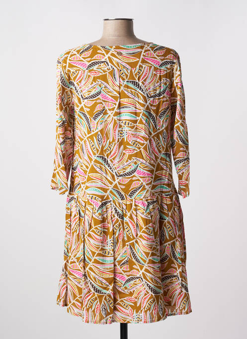Robe courte manches 3/4 manches 3/4 marron LOLA ESPELETA femme