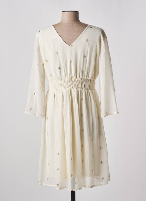 Robe mi-longue beige VERO MODA pour femme