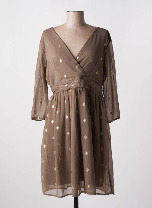 Robe mi-longue marron VERO MODA pour femme