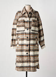 Manteau long coupe droite sans capuche marron VERO MODA femme