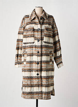 Manteau long coupe droite sans capuche marron VERO MODA femme