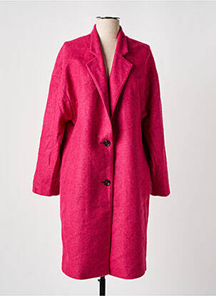 Manteau long coupe droite sans capuche rose ESPRIT femme