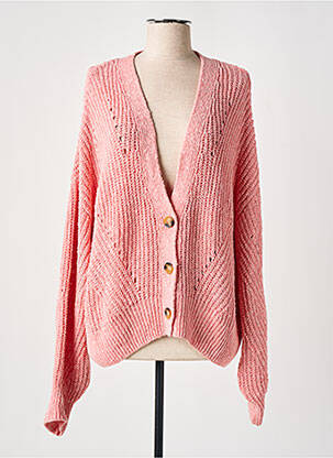 Gilet manches longues resserrée sur le bas rose ESPRIT femme