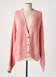 Gilet manches longues resserrée sur le bas rose ESPRIT femme