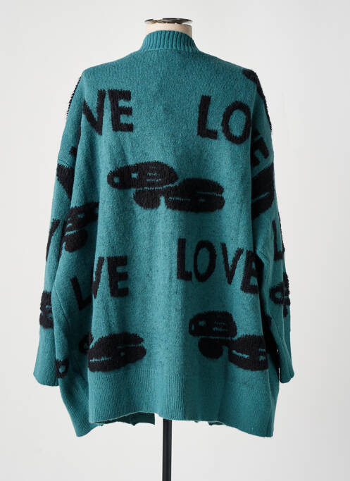 Gilet manches longues bleu ARTLOVE pour femme