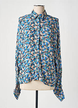 Chemisier imprimé fleurs manches longues bleu RUE MAZARINE femme