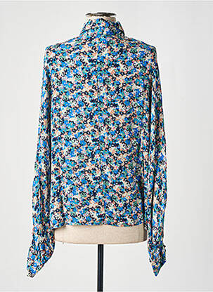 Chemisier imprimé fleurs manches longues bleu RUE MAZARINE femme