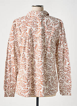 Chemisier coupe droite manches longues marron CREAM femme