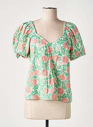 Top tissage crêpe manches courtes blanc VERO MODA femme