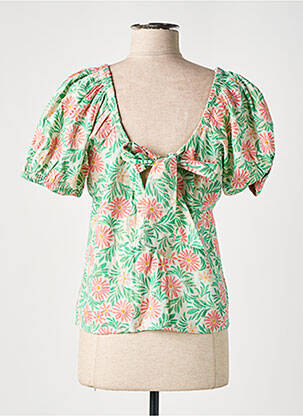 Top tissage crêpe manches courtes blanc VERO MODA femme