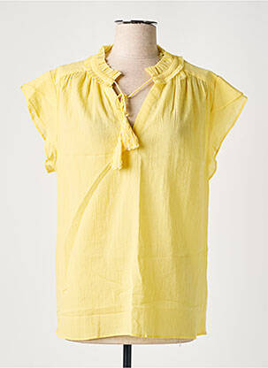 Blouse manches courtes manches courtes jaune RUE MAZARINE femme
