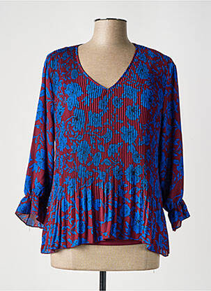 Blouse imprimé fleurs manches 3/4 rouge VERO MODA femme
