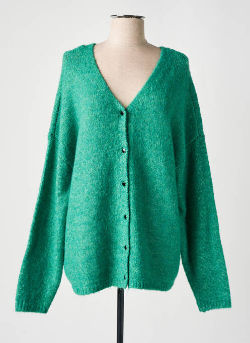 Gilet manches longues vert ONLY pour femme