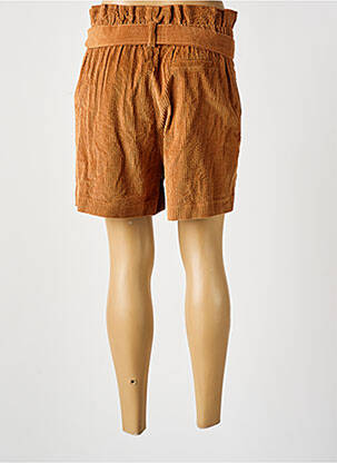 Short fermeture zippée sous rabat boutonné taille haute marron GRACE & MILA femme