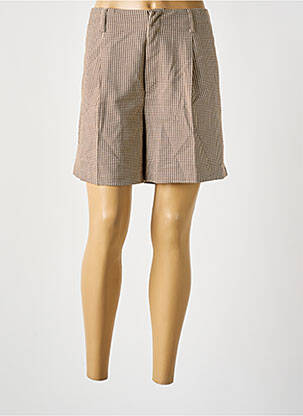 Short taille à pinces taille haute marron ONLY femme