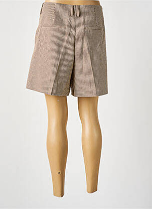 Short taille à pinces taille haute marron ONLY femme