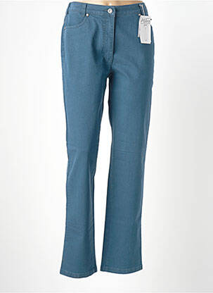 Jeans coupe slim stretch taille haute bleu ADELINA BY SCHEITER femme