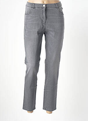 Jeans coupe slim stretch taille normale gris ADELINA BY SCHEITER femme
