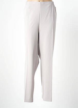 Pantalon droit taille haute taille haute gris ADELINA BY SCHEITER femme