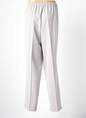 Pantalon droit taille haute taille haute gris ADELINA BY SCHEITER femme