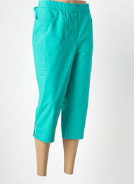 Pantacourt stretch taille normale vert ADELINA BY SCHEITER femme
