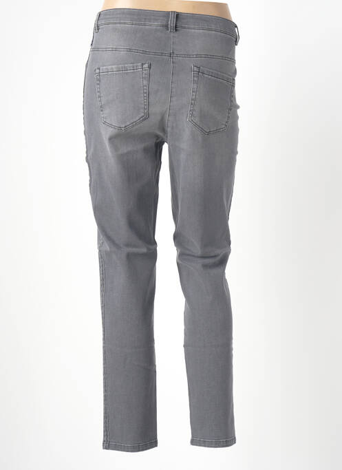 Jeans coupe slim gris ADELINA BY SCHEITER pour femme
