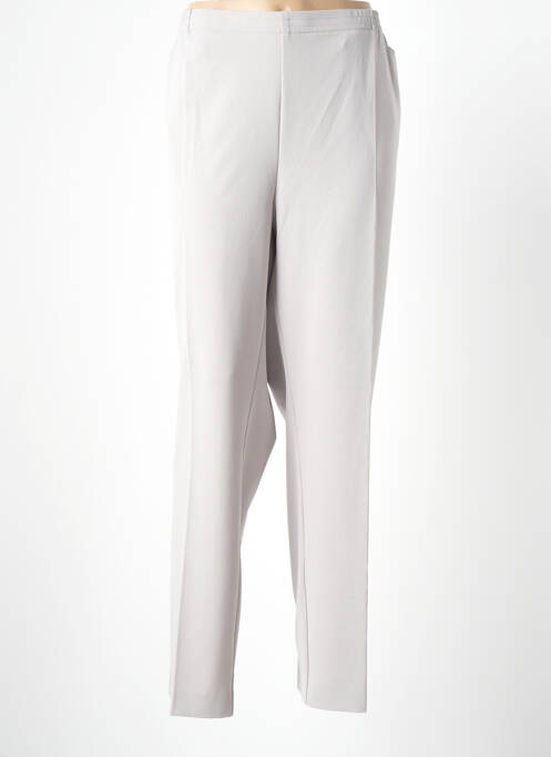 Pantalon droit gris ADELINA BY SCHEITER pour femme