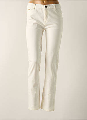 Pantalon slim taille élastique taille normale beige FARFALLA ROSSO femme