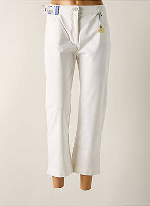 Pantalon 7/8 stretch taille normale blanc CLUB OF COMFORT femme