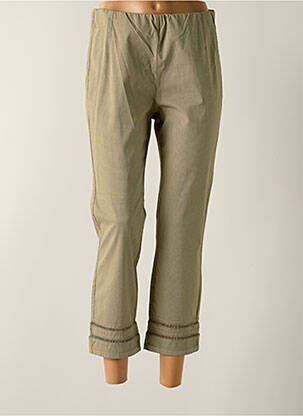 Pantalon 7/8 taille haute taille haute vert STEHMANN femme