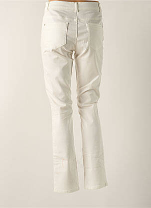 Pantalon slim tissage popeline taille haute blanc ENJOY femme