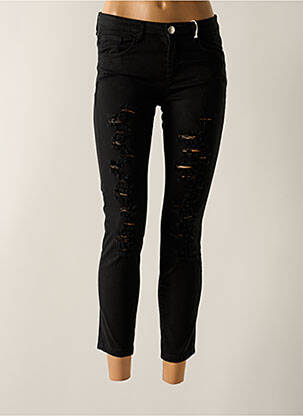 Pantalon 7/8 stretch taille basse noir MIVITE femme