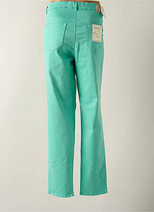 Pantalon slim tissage popeline taille normale vert STARK femme
