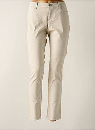 Pantalon slim stretch taille normale beige STARK femme