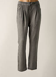 Pantalon droit stretch taille basse gris SIMCLAN femme