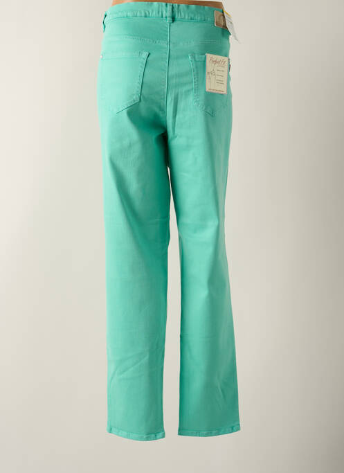 Pantalon slim tissage popeline taille normale vert STARK femme