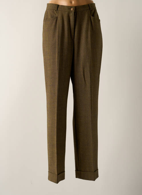 Pantalon droit taille à pinces taille haute beige STARK femme