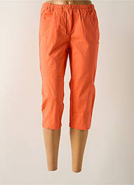 Corsaire taille élastique taille normale orange BRANDTEX femme
