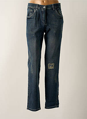 Jeans coupe slim effet usé délavé taille normale bleu KJBRAND femme