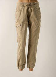 Pantalon cargo tissage popeline taille normale marron RED BUTTON femme