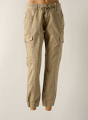 Pantalon cargo tissage popeline taille normale marron RED BUTTON femme