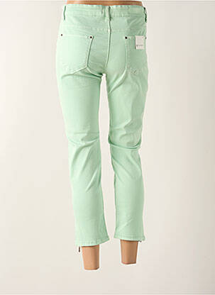 Pantalon 7/8 stretch taille normale vert KALISSON femme
