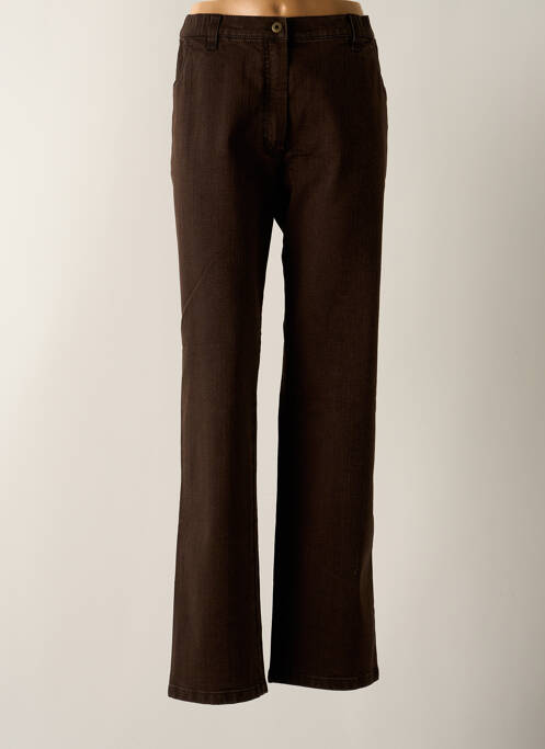 Jeans coupe droite stretch taille normale marron KJBRAND femme